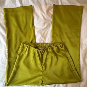 H&M Lime Green Satin Pants